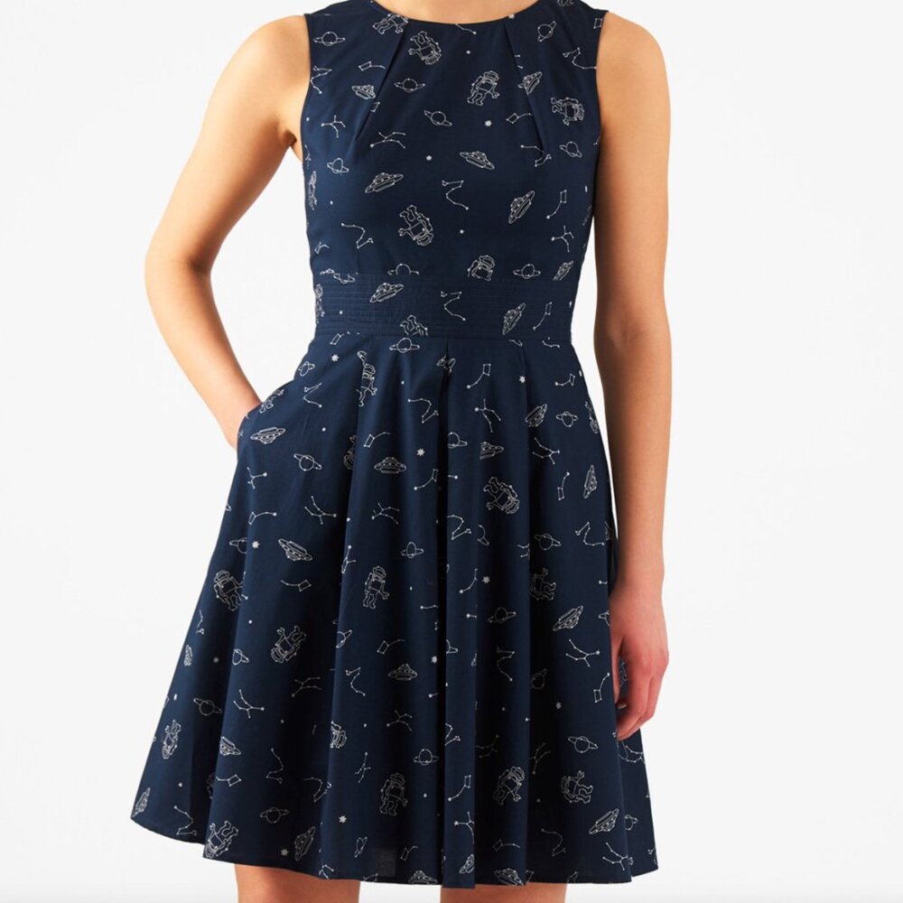 Eshakti Spaceship Print Dress | US8